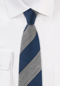 Cravatta da uomo d'affari con design a righe blu