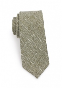 Cravatta in cotone specchiato verde cacciatore