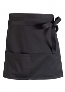 Pre-cravatta nera con tasche (unisex)