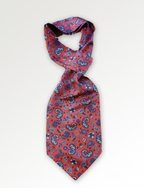 Plastron con Paisley in rosso