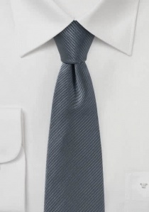 Cravatta struttura a righe grigio scuro