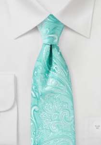 Cravatta dignitosa con motivo paisley turchese