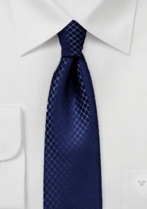 Cravatta con disegno della struttura in blu scuro