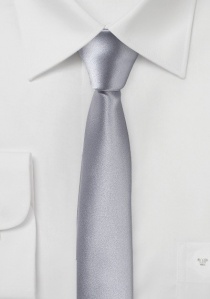 Cravatta extra stretta grigio argento