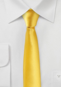 Cravatta extra stretta da uomo giallo oro