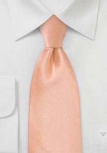 Cravatta XXL a tinta unita color salmone