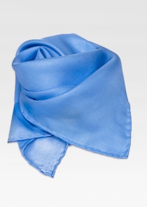 Sciarpa in seta blu ghiaccio monocromatica
