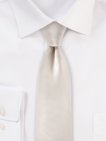 Cravatta business in seta, elegante raso, bianco