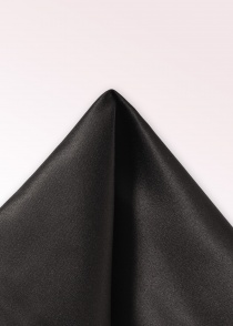 Pochette da taschino in raso nero lucido