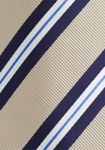 Cravatta righe blu sabbia