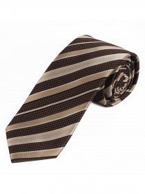 Cravatta maschile a righe ocra cioccolato marrone