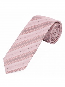 XXL-Krawatte Punkte Streifen rosé