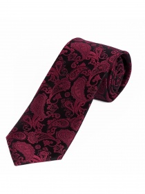 Extra Slim Business Cravatta modello Paisley Rosso