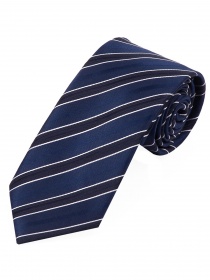Cravatta a righe blu blu notte bianco