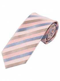 Krawatte Streifendesign rose himmelblau perlweiß