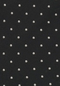 Clip-Krawatte Tupfen schwarz silber