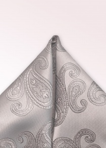 Sciarpa decorativa motivo paisley argento