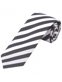 Cravatta a righe bianche grigio scuro