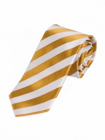 Cravatta a righe a blocchi giallo bianco neve