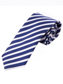 Cravatta a righe a blocchi bianco perla blu