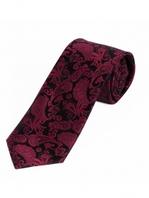 Cravatta con motivo Paisley Tea Nero Vino Rosso