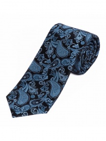 Cravatta con motivo Paisley Notte Nero Blu Acciaio