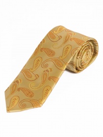 Cravatta da uomo con motivo Paisley Oro Arancione