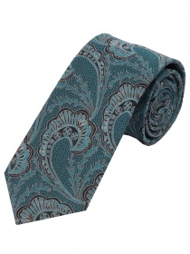 Cravatta con motivo Paisley Blu Verde Notte Nero
