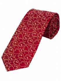 Cravatta con motivo a viticcio rosso medio