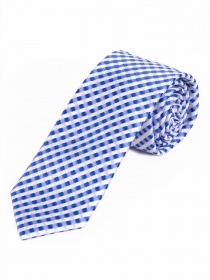 Cravatta alla moda struttura a rete blu bianco