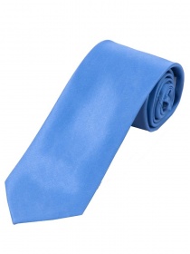 Cravatta da uomo in raso di seta monocromatica blu