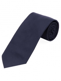 Cravatta in raso di seta tinta unita blu navy