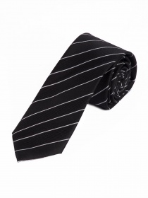 Cravatta da uomo a righe sottili Notte nero bianco
