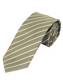Cravatta da uomo a righe sottili marrone verde