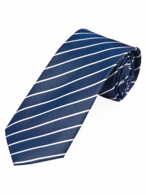 Cravatta da uomo a strisce sottili blu navy,
