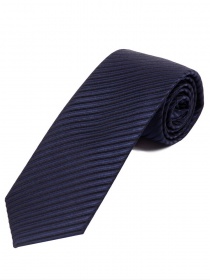 Cravatta uomo a righe sottili nero profondo blu