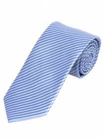 Cravatta stretta a righe sottili Blu ghiaccio