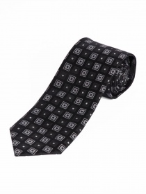 Cravatta stretta Notte Ornamenti quadrati neri
