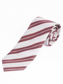 Cravatta a righe Bianco neve Rosso bordeaux