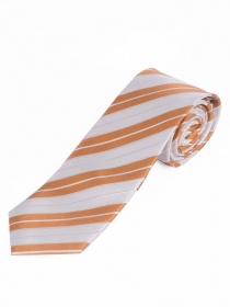 Cravatta a righe Perla Bianco Arancione