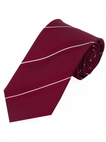 Cravatta a strisce rosso medio bianco perla