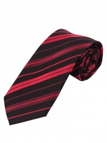 Cravatta a righe nero medio rosso
