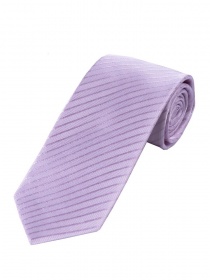 Cravatta struttura a righe tinta unita lilla