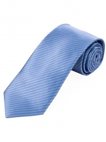 Cravatta a righe sottili blu ghiaccio bianco perla