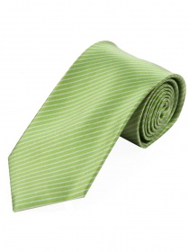 Cravatta a righe sottili verde perla bianco