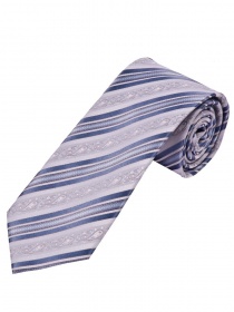 Cravatta con disegno floreale linee grigio argento