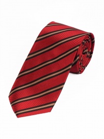 Cravatta con motivo a righe nobili rosso asfalto