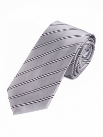 Cravatta business elegante design a righe argento