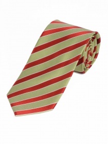 Cravatta a righe discrete verde chiaro rosso