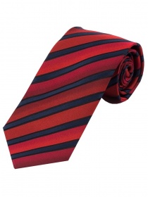 Cravatta elegante a righe rosso blu scuro asfalto